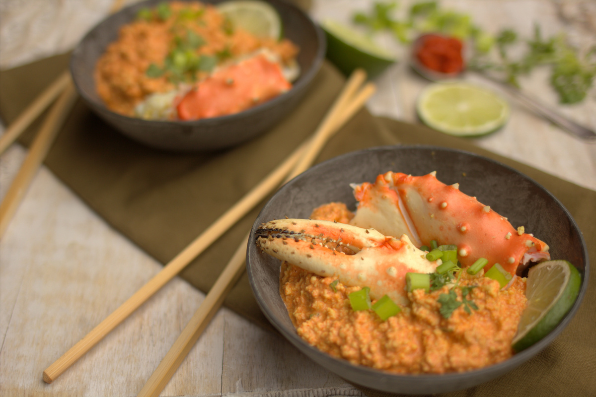 Crab and Red Curry “Rice”