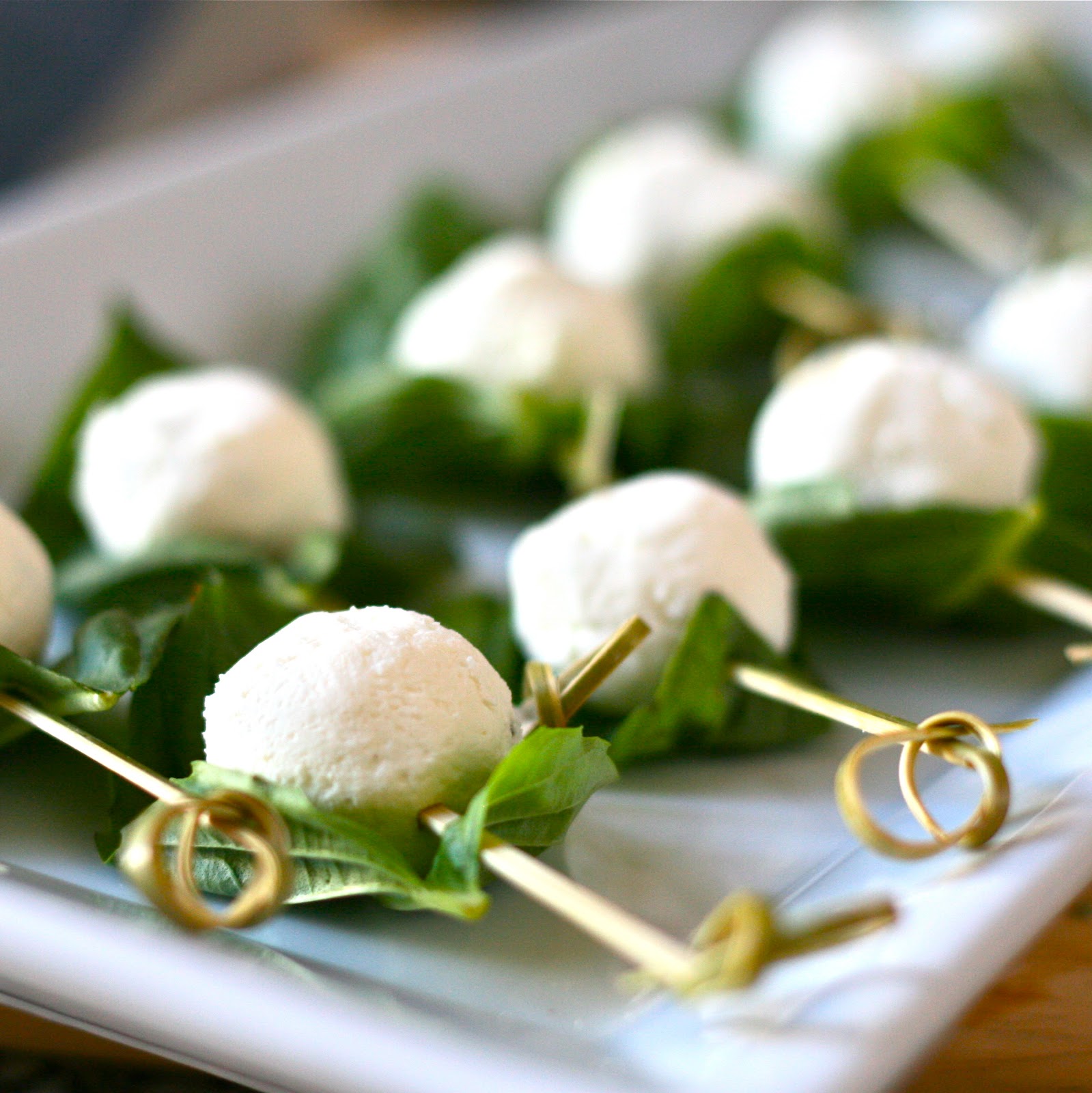 Goat Cheese and Basil Bites