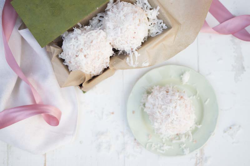 Strawberries and Cream Snowballs