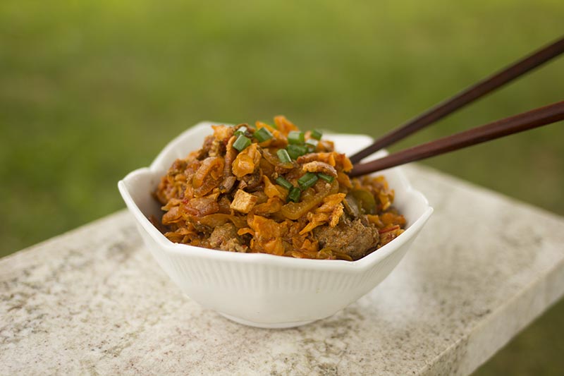 Slow Cooker Beefy Asian Noodles