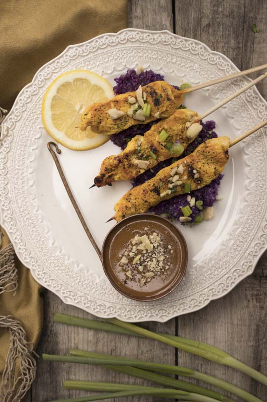 Thai Chicken Satay with Dipping Sauce