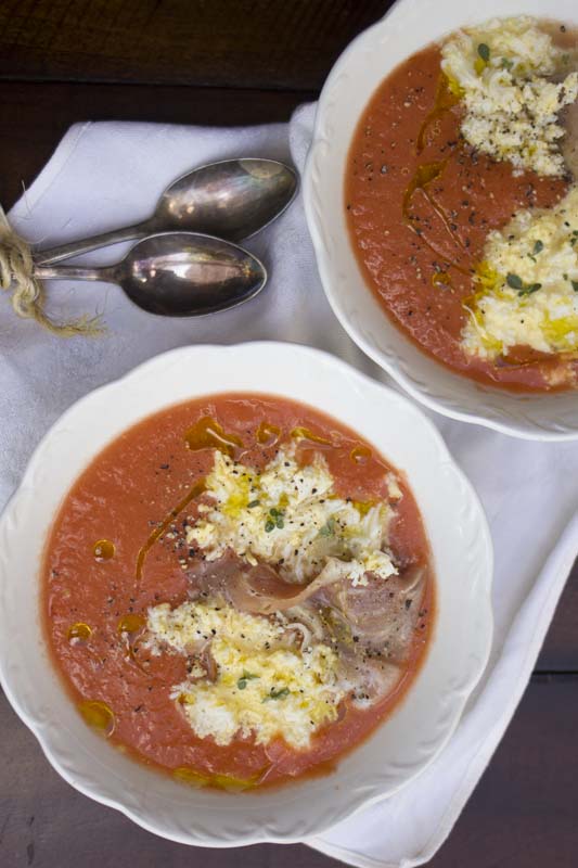 Chilled Tomato and Ham Soup