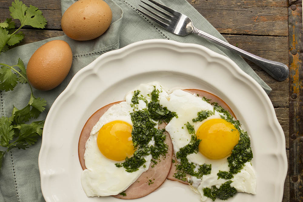 Green eggs and ham with chimichuri