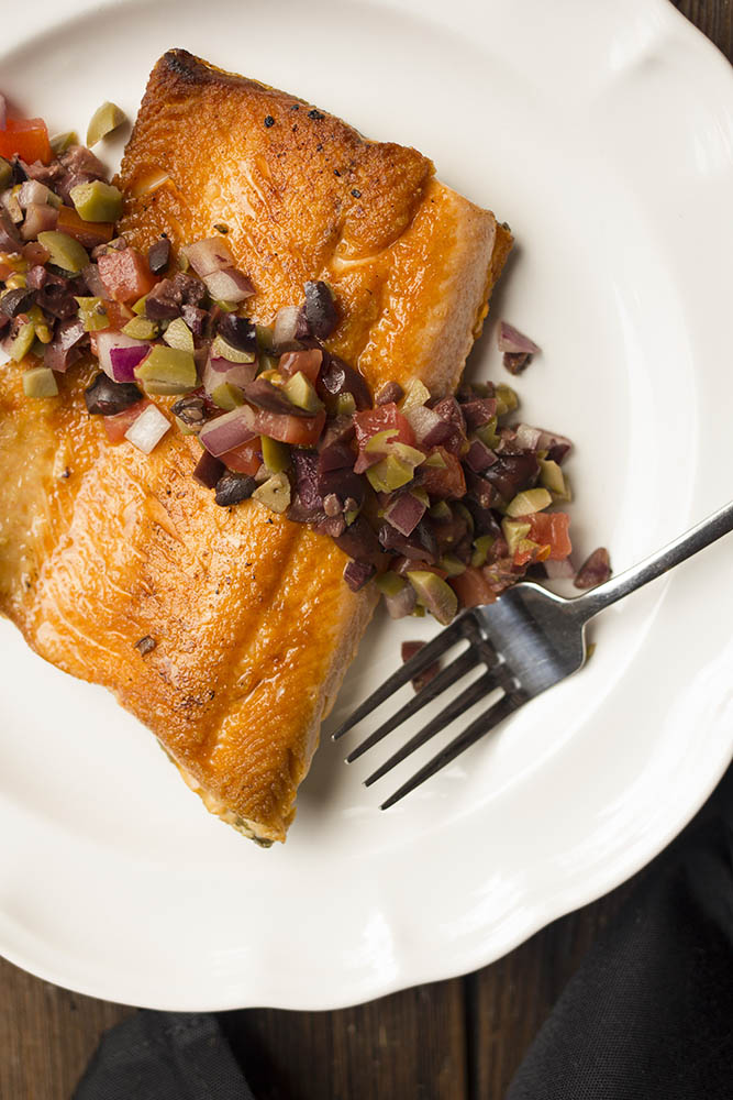 Arctic Char with Olive Salsa