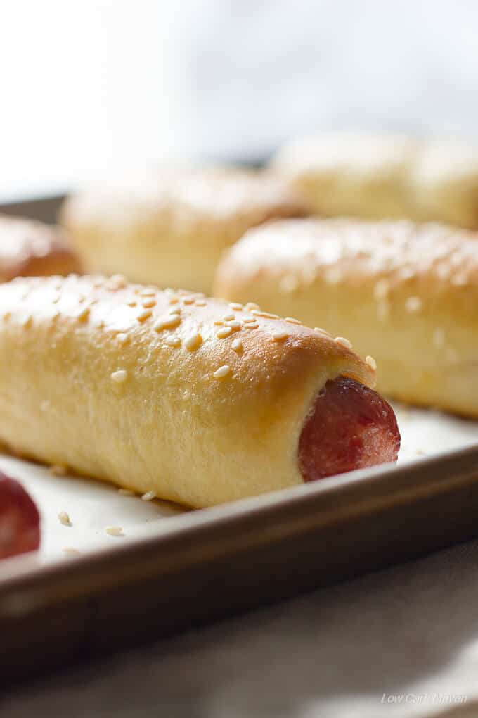 Low Carb Bagel Dogs or Pretzel Dogs