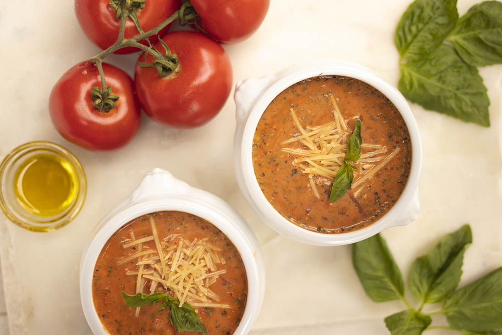 Tomato Basil Parmesan Soup
