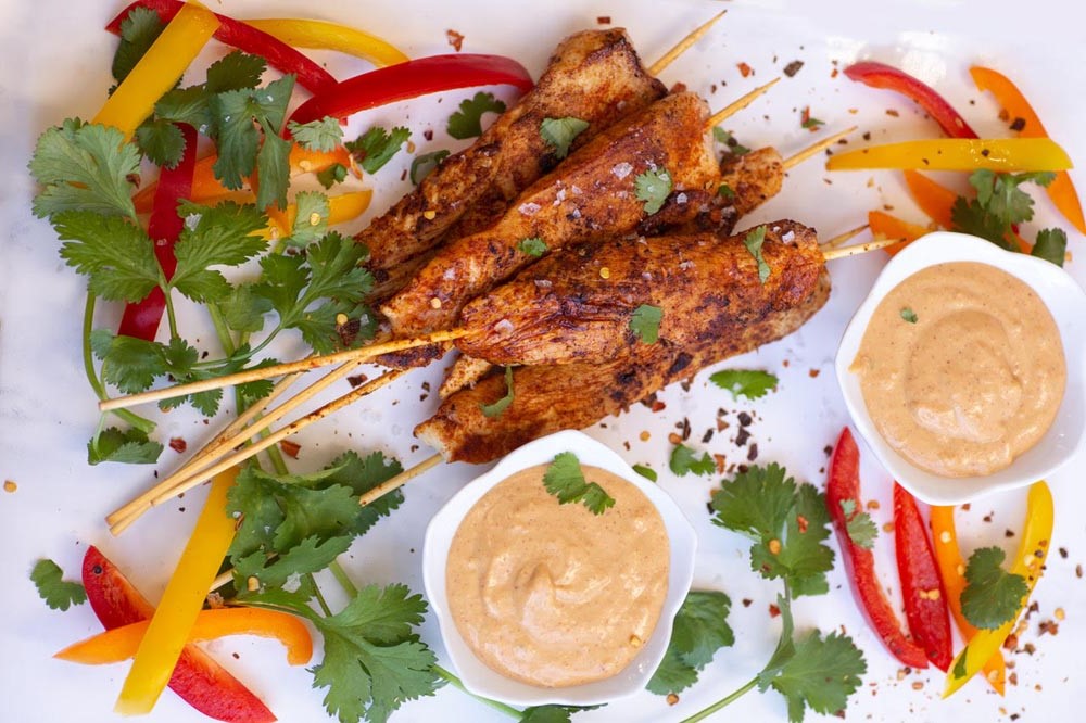 Chicken Strips with satay sauce
