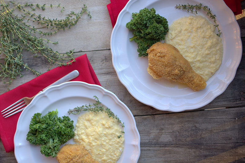 Carnivore Fried Chicken with Cheesy Grits