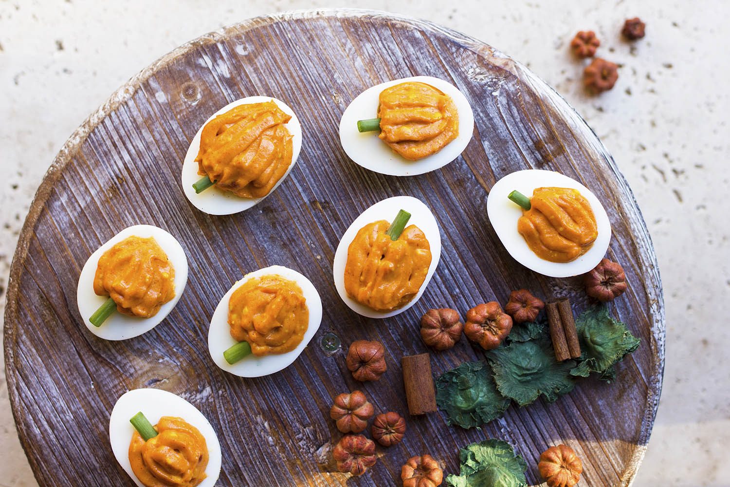 Pumpkin Deviled Eggs