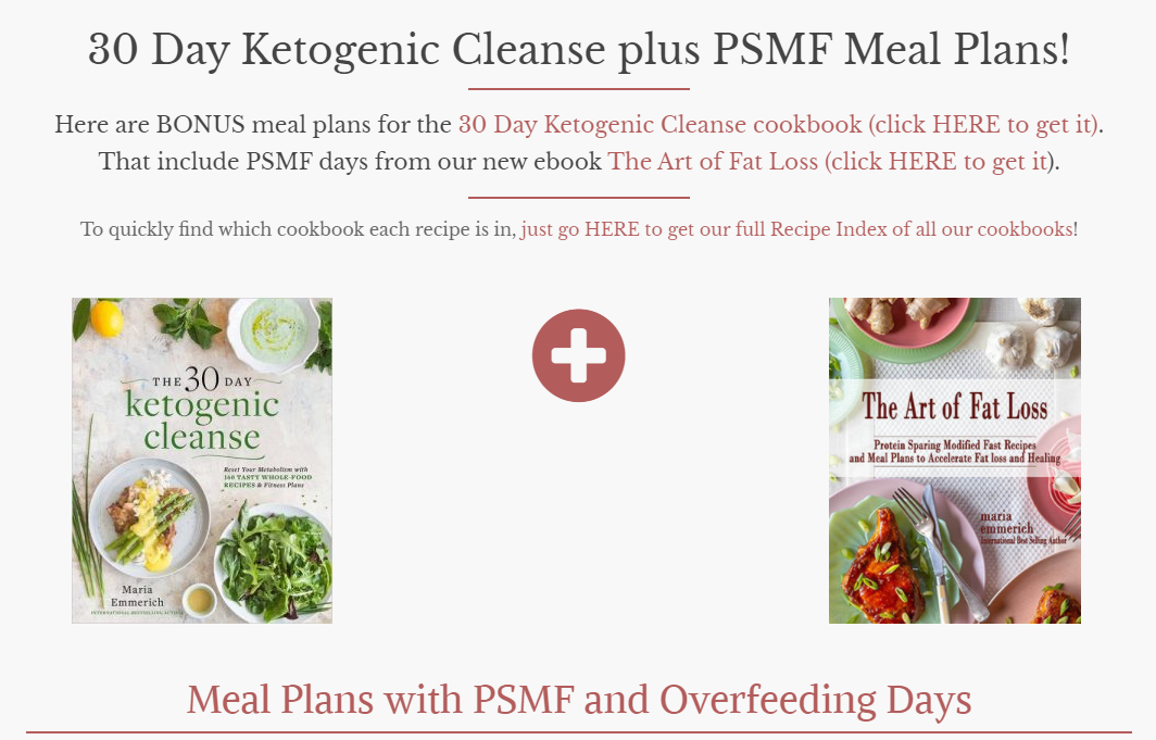 30 Day Ketogenic Cleanse PLUS The Art of Fat Loss Meal Plans