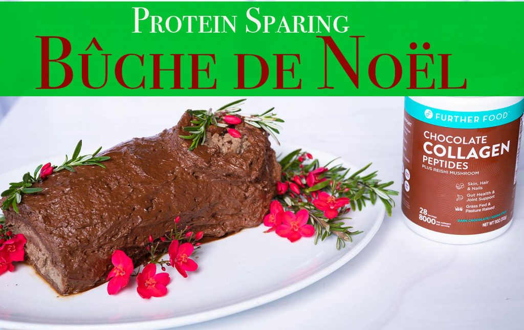 Protein Sparing Bûche de Noël (Yule Log Cake)