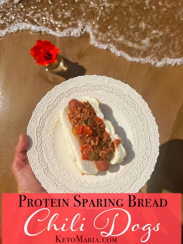 Protein Sparing Bread Chili Dogs