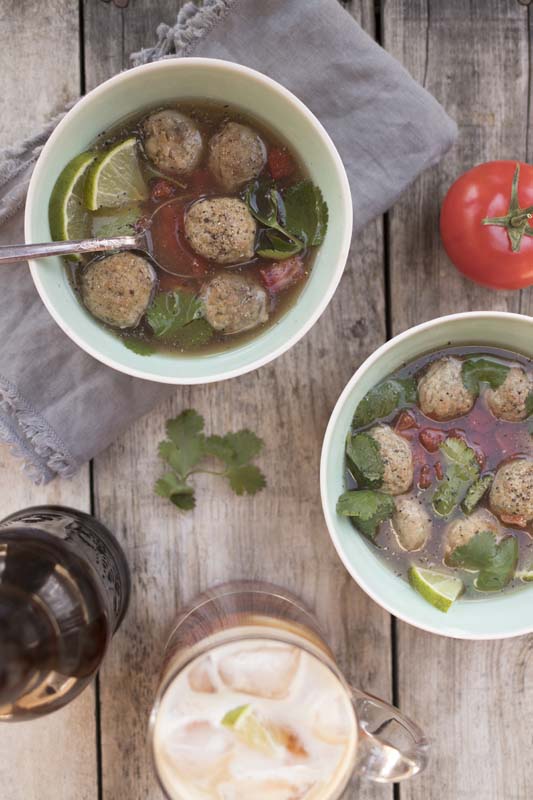 Protein Sparing Mexican Meatball Soup