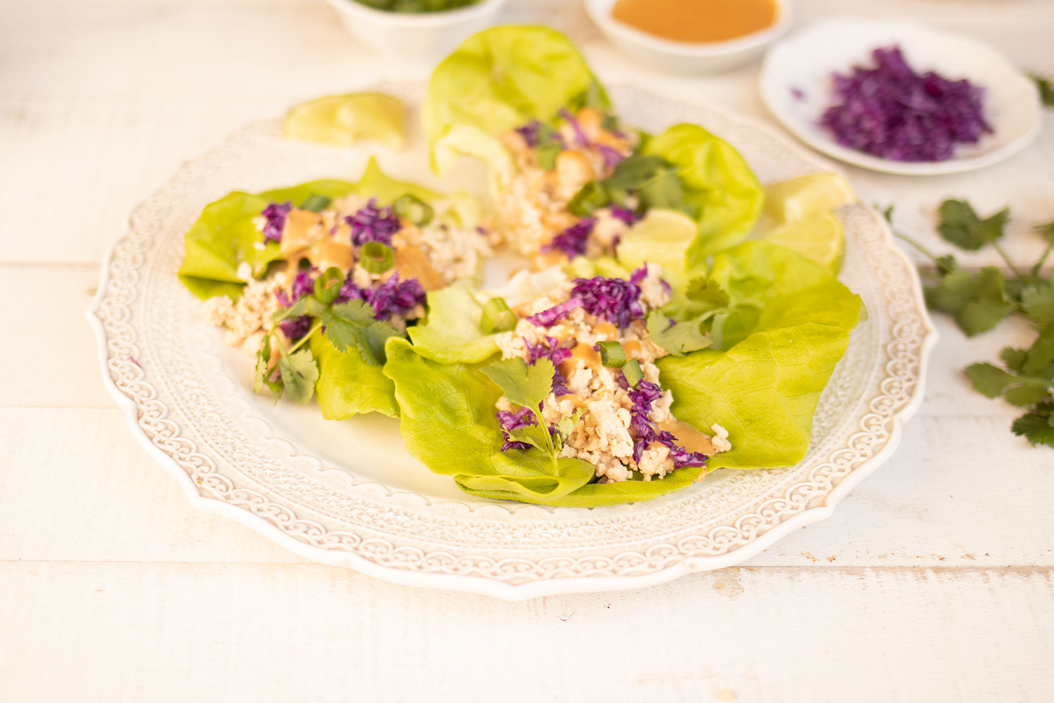 Easy Protein Sparing Baked Thai Lettuce Wraps