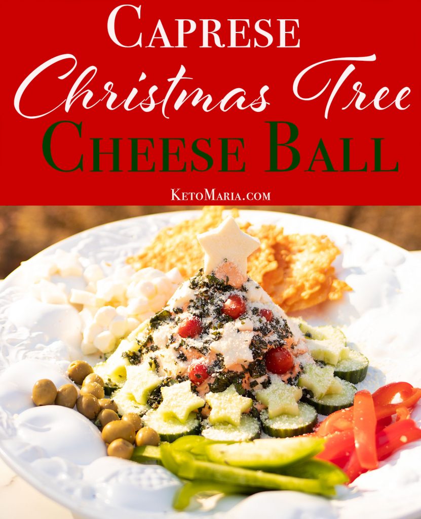 Caprese Christmas Tree Cheese Ball
