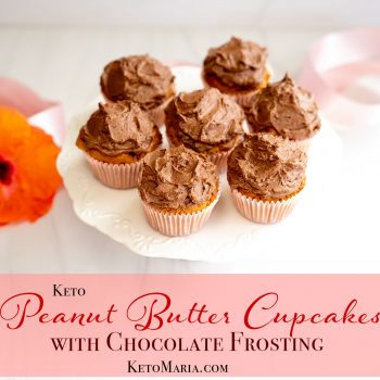 Keto Peanut Butter Muffins with Chocolate Frosting