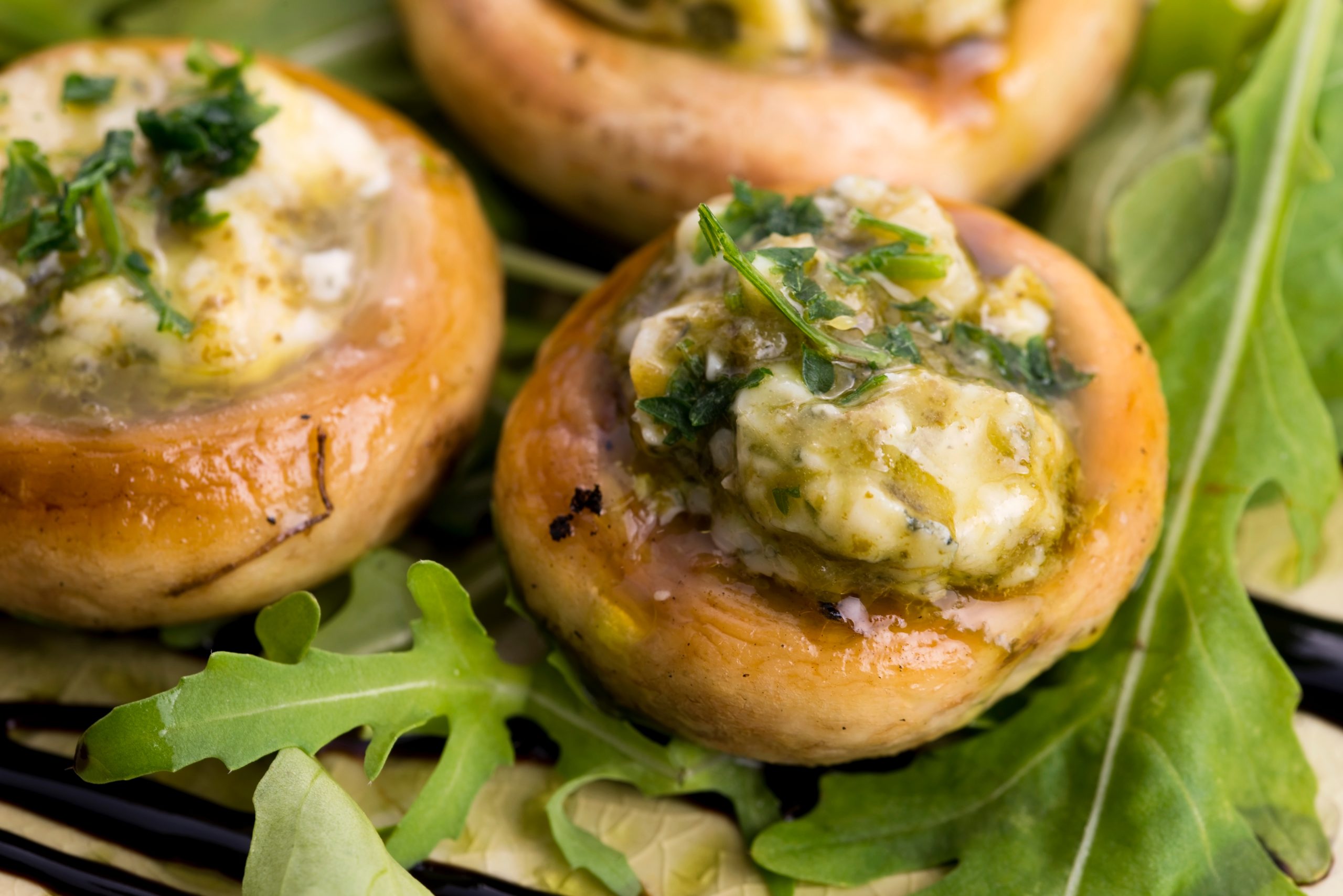 Easy Good Luck Stuffed Mushrooms