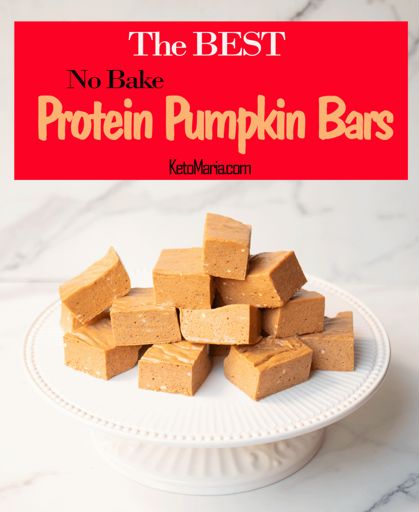The BEST No-Bake Protein Pumpkin Bars