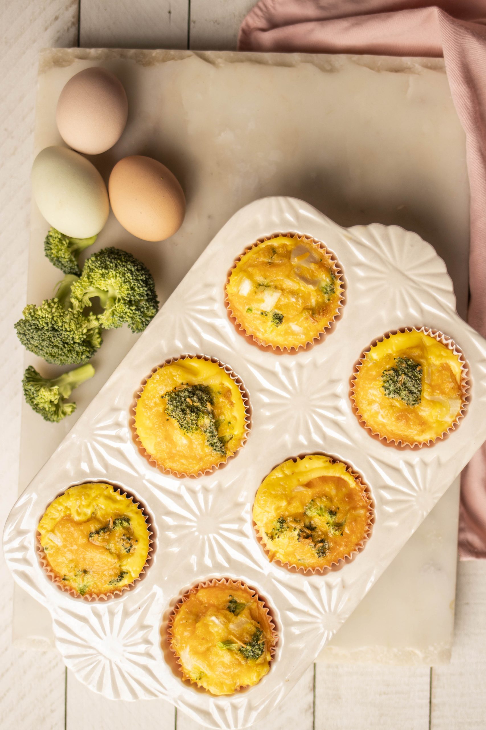 Broccoli and Cheddar Breakfast Muffins