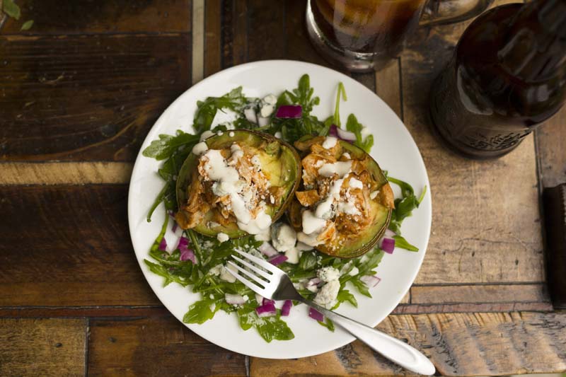 Buffalo Chicken Stuffed Avocados