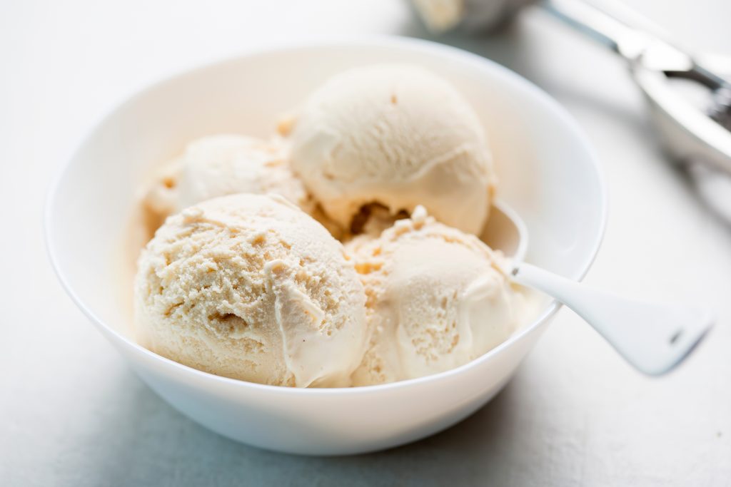 Protein Sparing Salted Caramel Ice Cream   