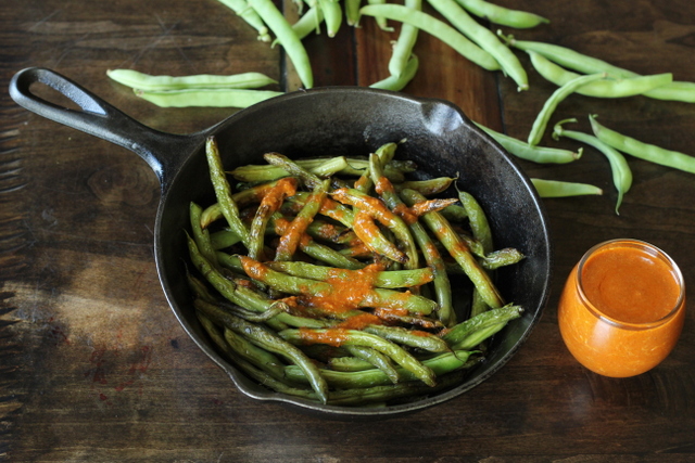 Green Beans with Chorizo Vinaigrette