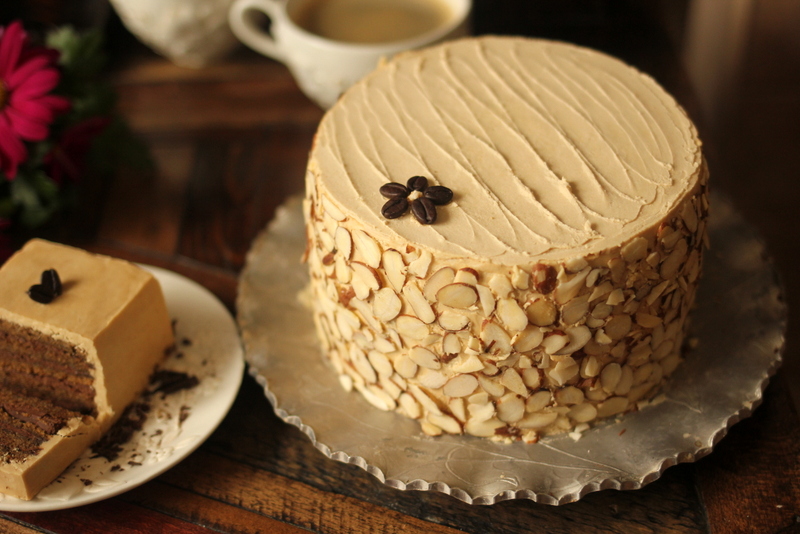 Almond Roca Mocha Cake