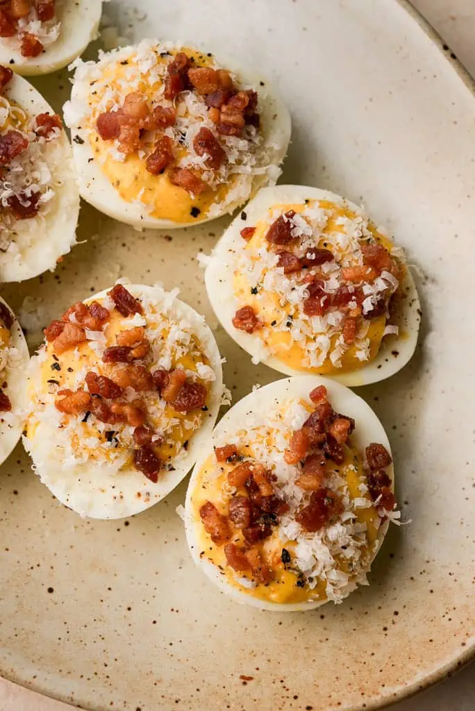 Carbonara Deviled Eggs