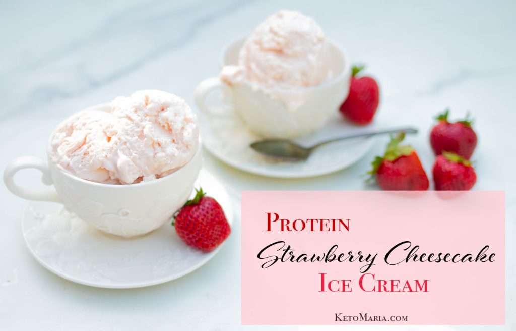 Protein Strawberry Cheesecake Ice Cream