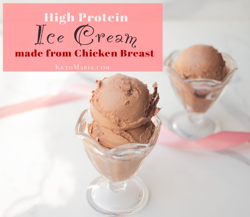 High Protein Ice Cream made from Chicken Breast