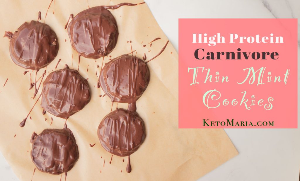 No Bake High Protein Carnivore Thin Mint Cookies