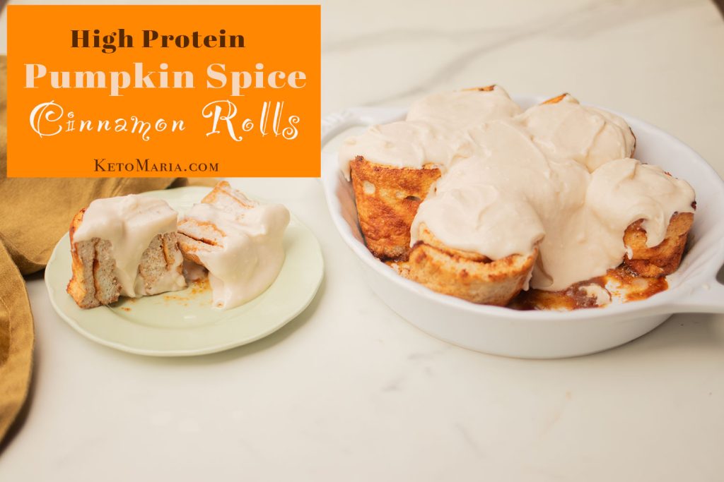 High Protein Pumpkin Spice Cinnamon Rolls