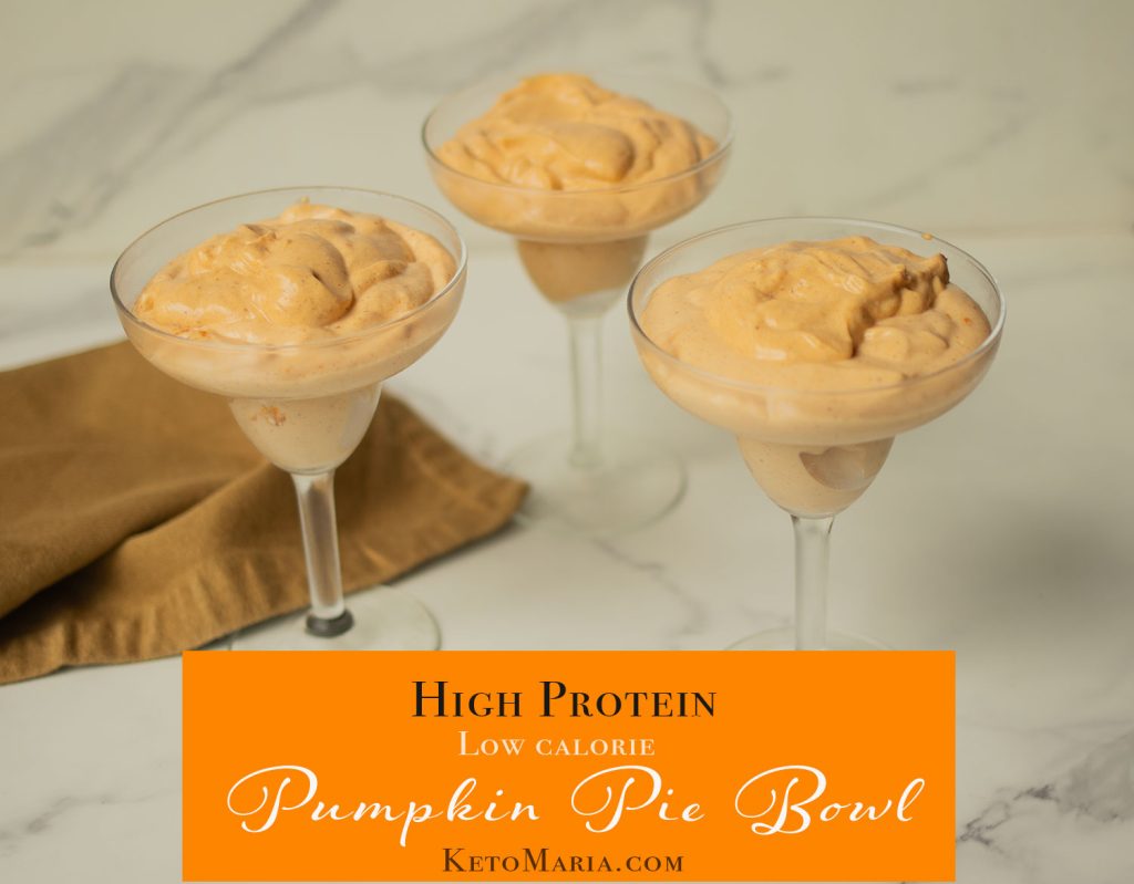 High Protein Low Calorie Pumpkin Pie Bowl