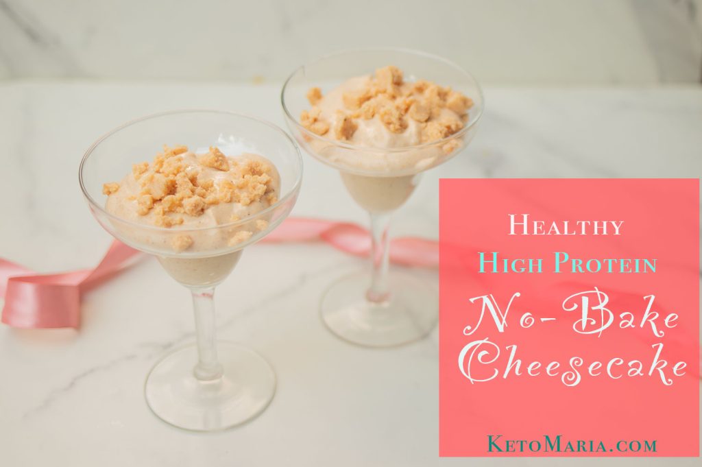 Healthy High Protein No Bake Cheesecake