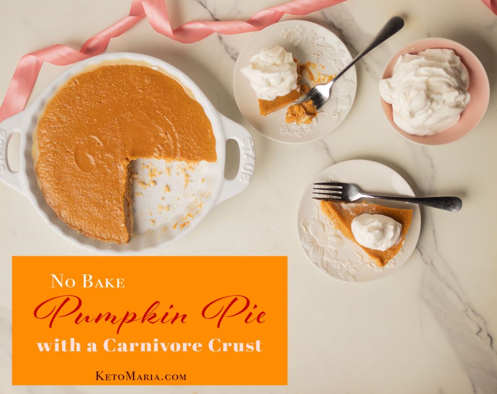 No Bake Pumpkin Pie with a Carnivore Crust