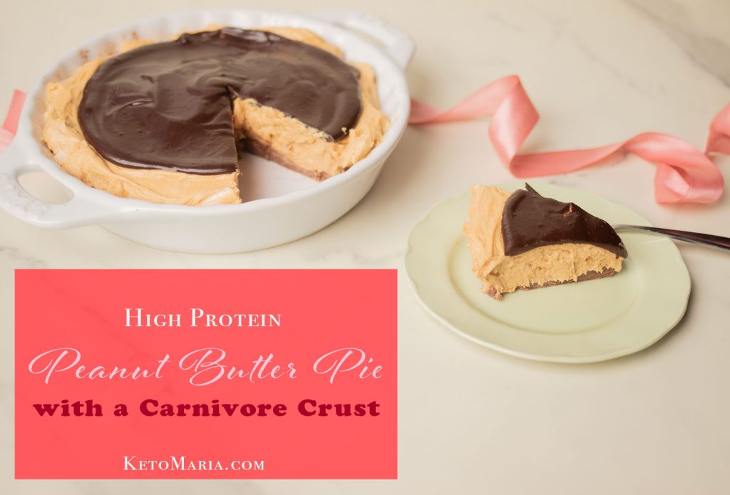 High Protein Peanut Butter Pie with a Carnivore Crust