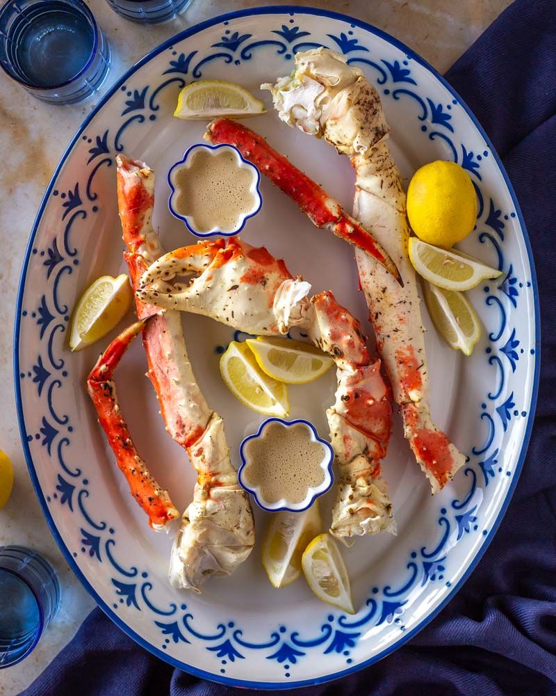 Crab Legs with Old Bay Hollandaise
